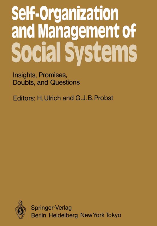 Cover Self-Organization and Management of Social Systems